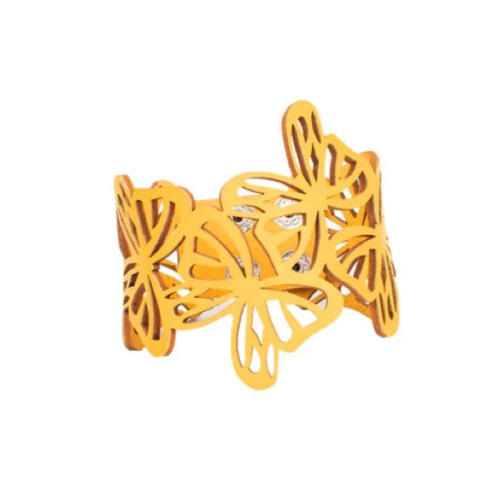 β€οΈβπ₯5/$25β€οΈβπ₯ Butterfly Breeze Yellow Urban Bracelet - Picture 2 of 2